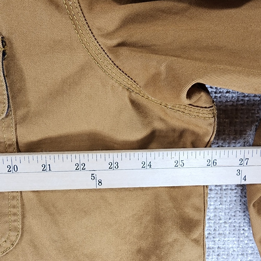 LL‎ Bean Field Shirt Jacket Mens XL Tan Plaid Flannel Lined Double Pocket Chore - Picture 5 of 12